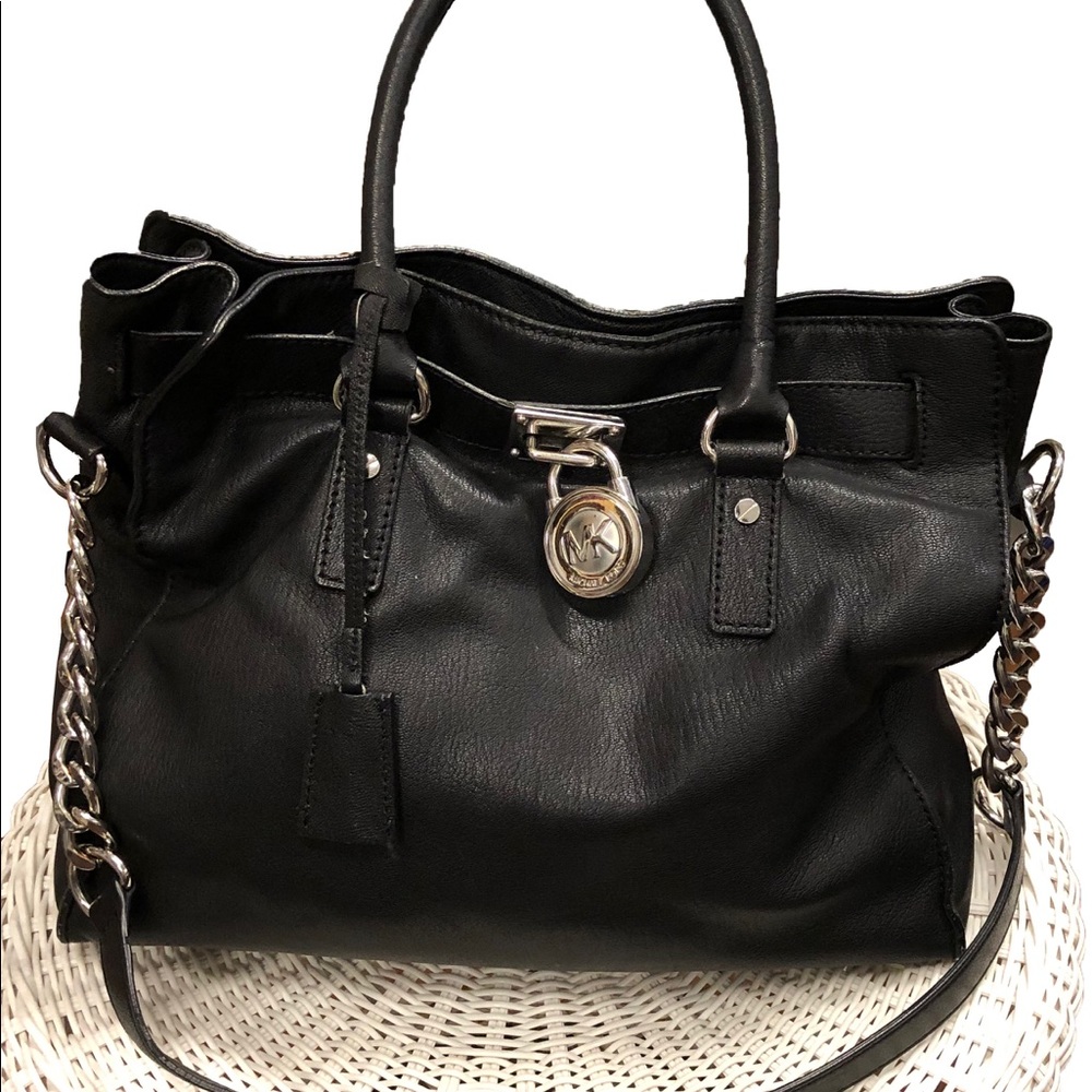 Michael Kors Black leather Hamilton purse - Picture 3 of 8